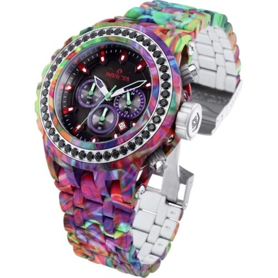 Pre-owned Invicta Men's Watch Subaqua Quartz Purple And Black Dial Aqua Bracelet 35433