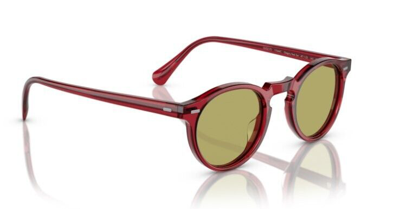 Pre-owned Oliver Peoples 0ov5217s Gregory Peck Sun 17644c Rust/green 47mm Men's Sunglasses
