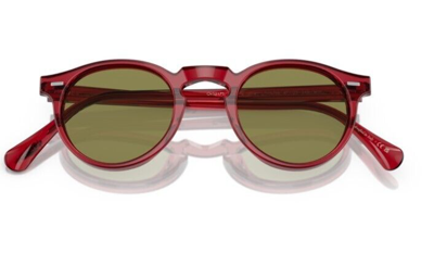 Pre-owned Oliver Peoples 0ov5217s Gregory Peck Sun 17644c Rust/green 47mm Men's Sunglasses