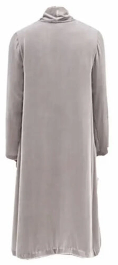 Pre-owned Eileen Fisher Large $438  Briar Velvet Shawl Collar Long Jacket Coat