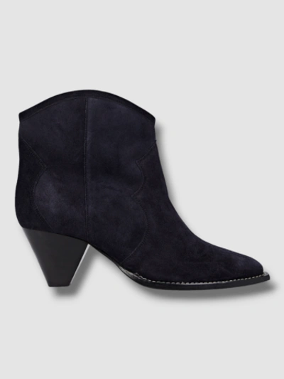 Pre-owned Isabel Marant $850  Women's Black Darizo Western Suede Boot Shoe Size Eu 36/us 6