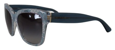 Pre-owned Dolce & Gabbana Dolce&gabbana Dg 4226 Women Blue Sunglasses Acetate Lace Rectangle Eyeglasses In Gray