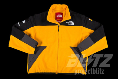 Pre-owned Supreme The North Face Rtg Fleece Jacket Bright Gold S M L Ss20 Tnf Yellow