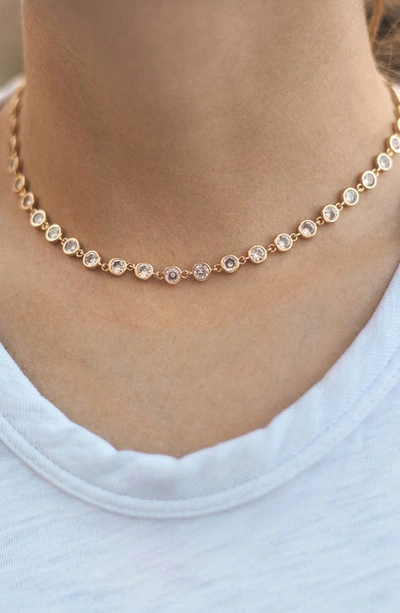 Ettika Crystal Disc And Link Necklace In Gold