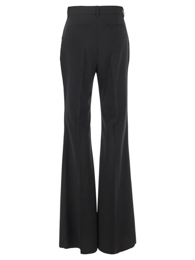 Shop Sportmax Hangar Flared Trousers In Black