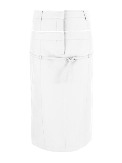 Shop Jacquemus La Jupe Caraco Midi Skirt In White
