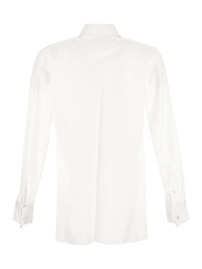 Shop Maison Margiela Point Collar Shirt In White