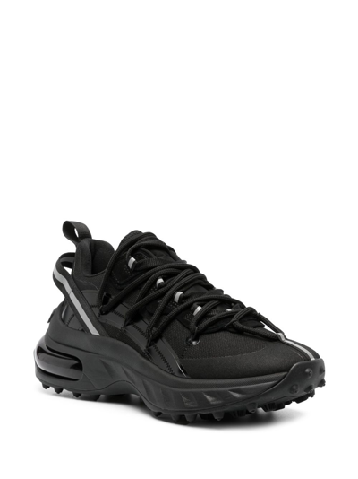 Shop Dsquared2 Bubble Leather Sneakers In Black
