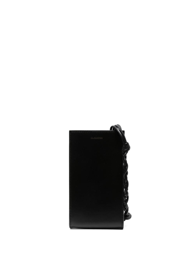 Shop Jil Sander Tangle Leather Phone Case In Black