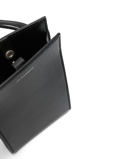 Shop Jil Sander Tangle Leather Phone Case In Black