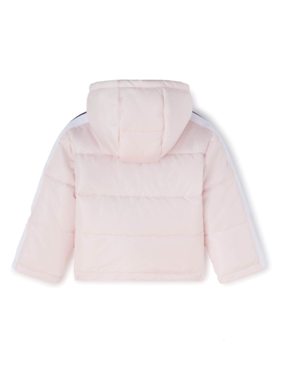 Shop Palm Angels Logo-print Padded Jacket In Pink