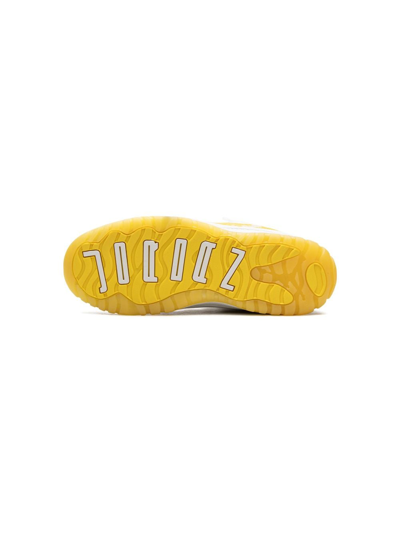 Shop Jordan Air  11 Low "yellow Snakeskin" Sneakers In White