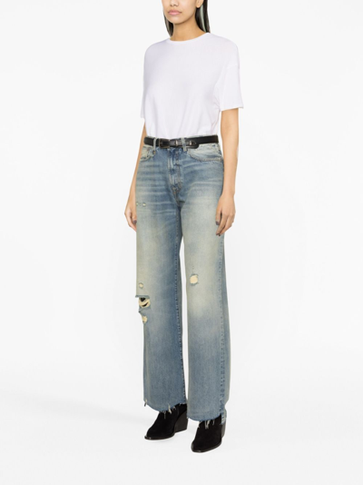 Shop R13 Wayne Wide-leg Jeans In Blue