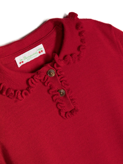 Shop Bonpoint Ruffle-collar Jumper In Red