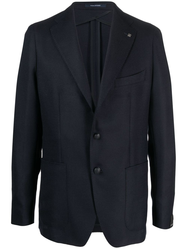 Tagliatore brooch-detail single-breasted suit - Blue