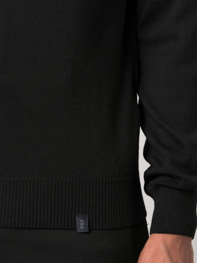 Fay Wool Turtleneck Sweater In Black
