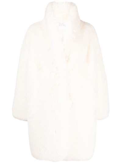 Shop Giuseppe Di Morabito Single-breasted Faux-fur Coat In White