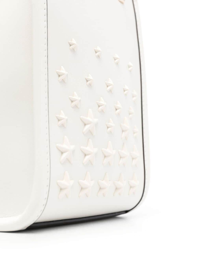 Shop Jimmy Choo Star Stud-embellished Mini Leather Tote Bag In Neutrals