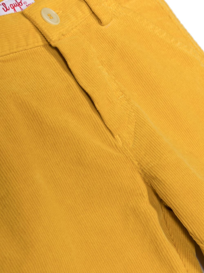 Shop Il Gufo Stretch-cotton Corduroy Trousers In Yellow