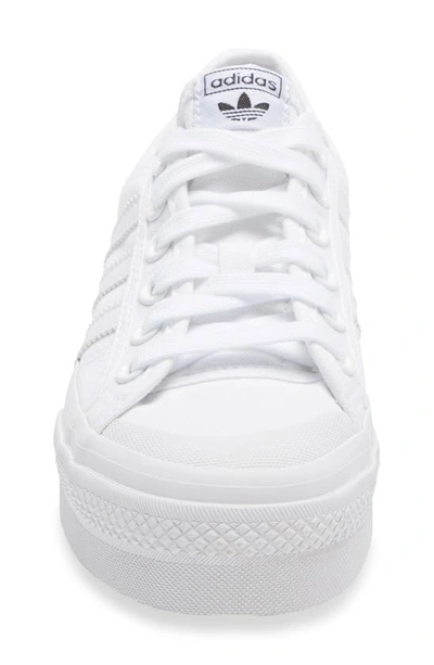 Shop Adidas Originals Nizza Platform Sneaker In White/ White/ White