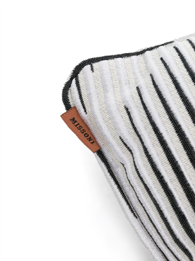 Missoni Ande Striped Cushion In Grey