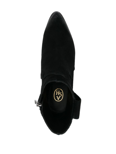 Ash Woman Ankle Boots Dark Brown Size 8 Leather In Black