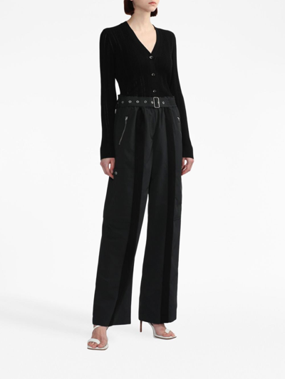 3.1 Phillip Lim Recycled High-rise Wide-leg Cargo Pants In Black