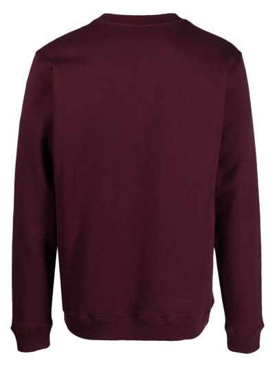 Shop Dondup Logo-print Cotton Sweatshirt In Red