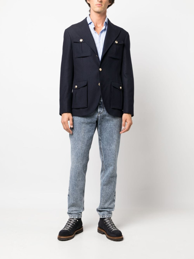 Brunello Cucinelli Denim Pants In Blue