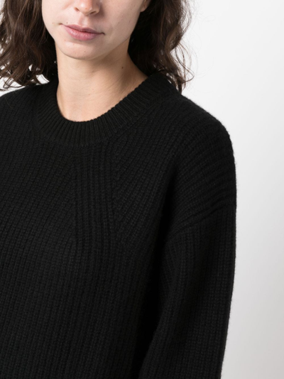P.a.r.o.s.h Ribbed-knit Cashmere Sweatshirt In Black