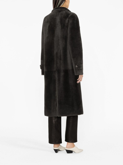 Shop Inès & Maréchal Noble Button-up Coat In Grey