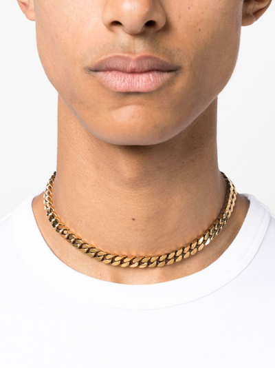 Shop Alexander Mcqueen Skull Chain Necklace In Gold