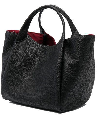 Shop Emporio Armani Embellished Leather Tote Bag In Black