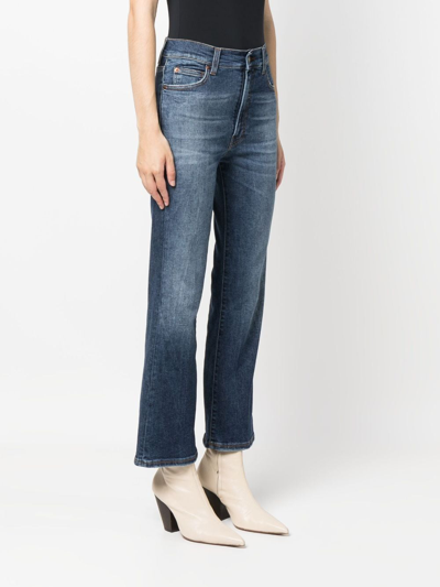Haikure Mid-rise Cotton-lyocell Cropped Jeans In Blue