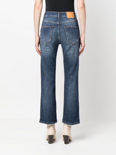 Haikure Mid-rise Cotton-lyocell Cropped Jeans In Blue