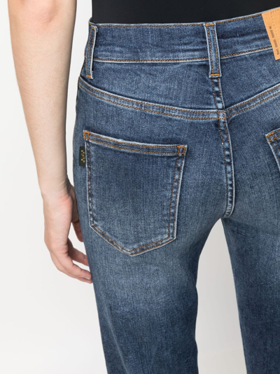 Haikure Mid-rise Cotton-lyocell Cropped Jeans In Blue