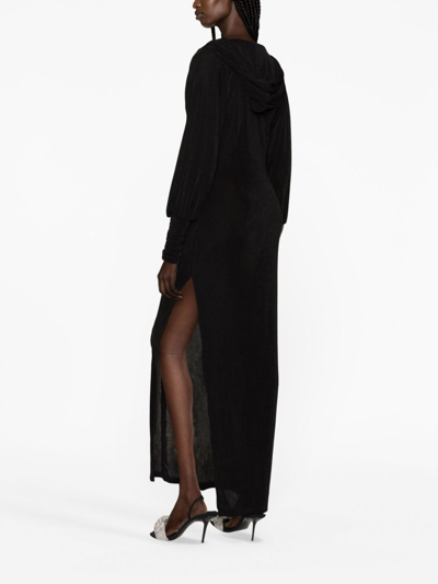 Rotate Birger Christensen Black Long Maxi Dress In Black