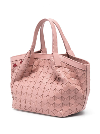 Serapian Mini Secret Mosaico Handbag In Pink