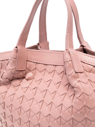 Serapian Mini Secret Mosaico Handbag In Pink