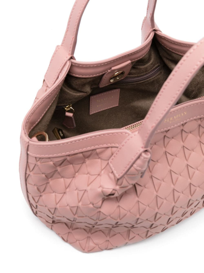 Serapian Mini Secret Mosaico Handbag In Pink