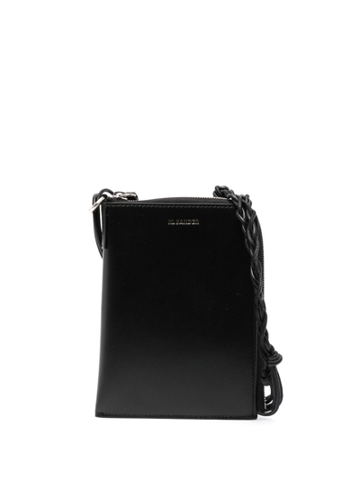 Shop Jil Sander Tangle Leather Passport Holder In Black