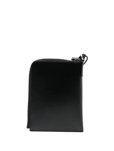 Shop Jil Sander Tangle Leather Passport Holder In Black