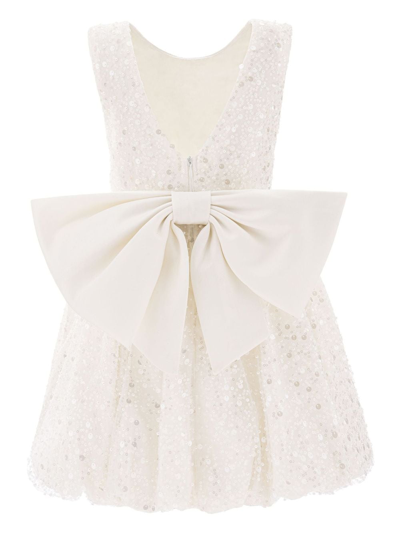 Tulleen Ainsley Bow-detailing Dress In Neutrals