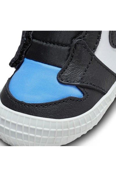 Shop Jordan Nike Air  1 Crib Bootie In University Blue/ Black/ White