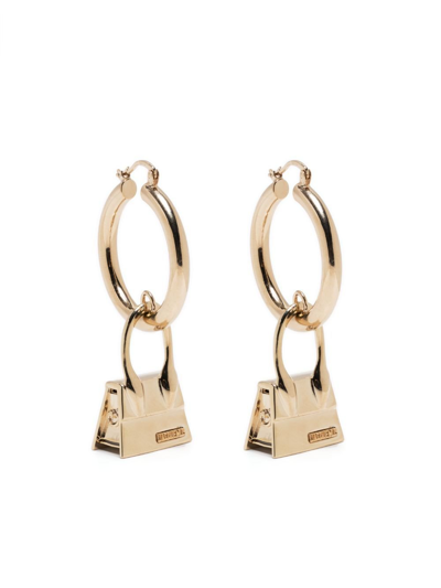 Shop Jacquemus Gold-tone Les Creoles Chiquito Drop Earrings