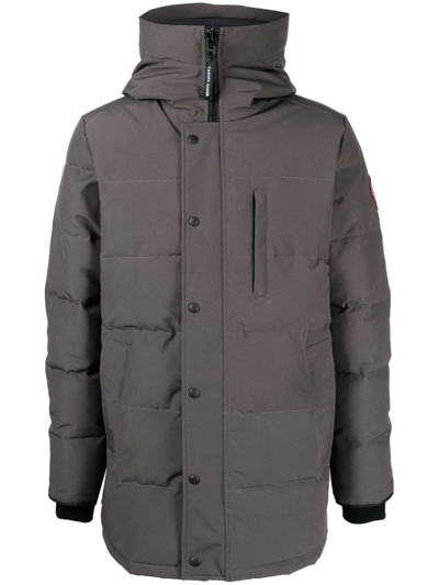 Shop Canada Goose Carson Hooded Quilted Coat - Men's - Cotton/polyester In Grey