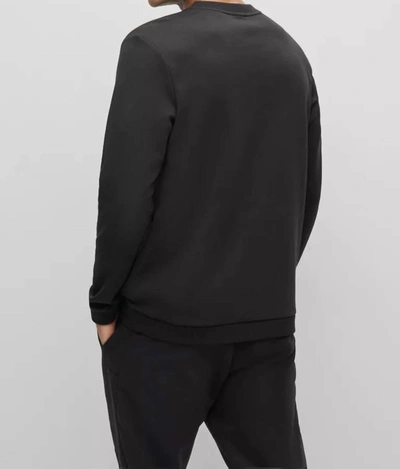 Shop Hugo Boss Men's Salbo Iconic Sweatshirt In Black In Grey