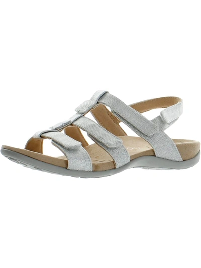 Shop Vionic Amber Womens Wedge T-strap Sandals In Silver