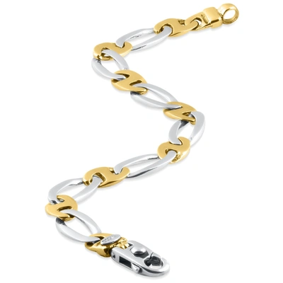 Pompeii3 Men's Marine Link 14k Gold (26gram) Or Platinum (42gram) 10mm Bracelet 8.5" In Gold