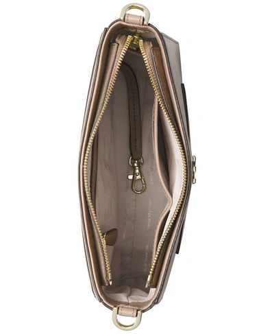 Shop Michael Kors Gloria Crossbody Bag In Truffle In Beige